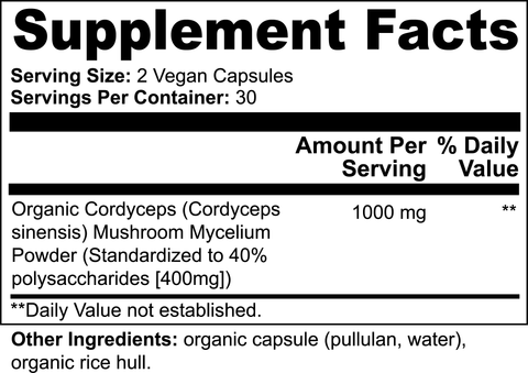 Cordyceps Mushroom Supplement - Supra Vita