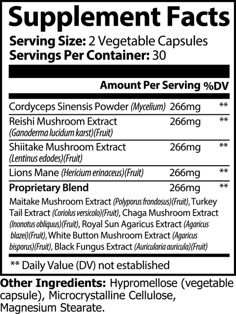 Mushroom Complex Supplement - Supra Vita